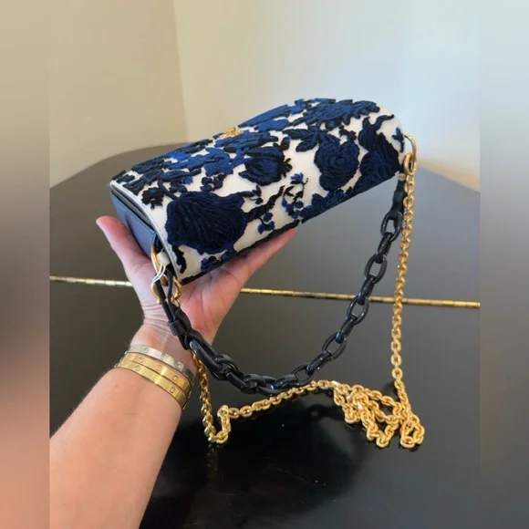 NWT Luxury Maximalist Couture Authentic Tory Burch Kira Fil Coupé Shoulder Bag - Picture 17 of 17